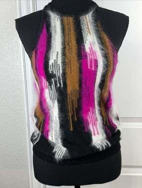 Vintage Gianni Versace Couture Angora Blend Halter Top
